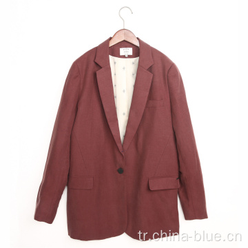 Bayanlar moda dokuma blazer